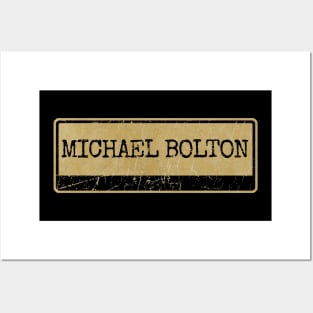 Aliska text black retro - MICHAEL BOLTON Posters and Art